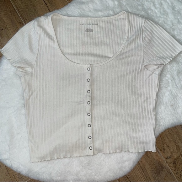 American Eagle Outfitters Ribbed Top - Picture 1 of 3